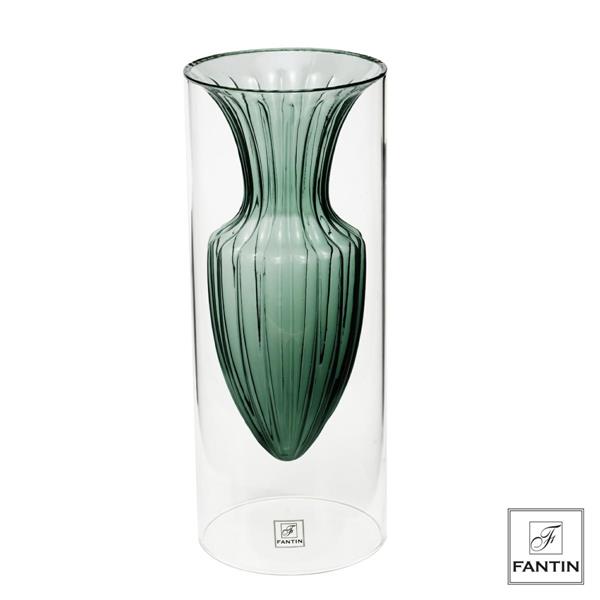 Fantin Argenti - Vaso vetro anfora petrolio Ø14 X H35
