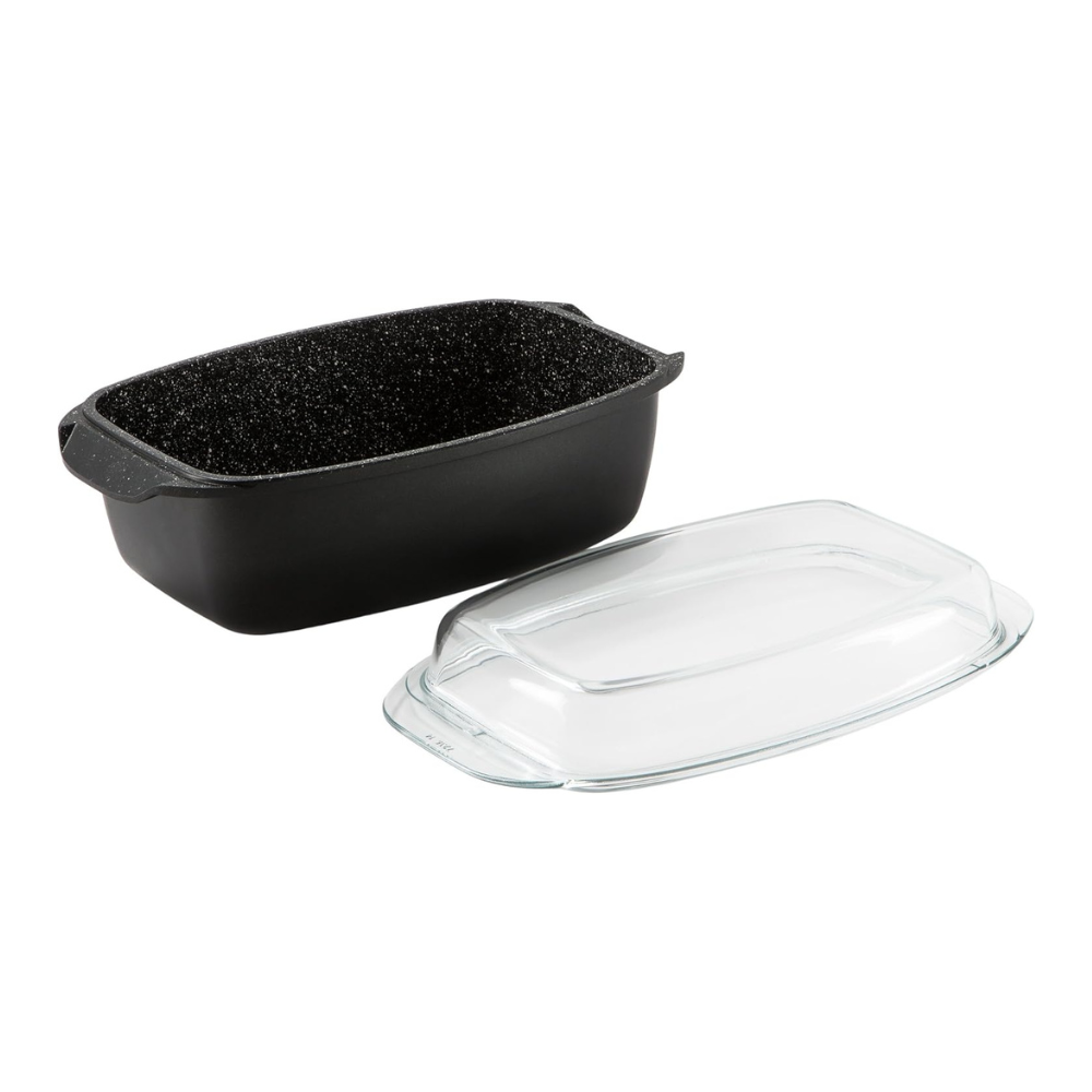 Barazzoni - Casseruola ovale con coperchio in vetro temperato 40 x 22 cm