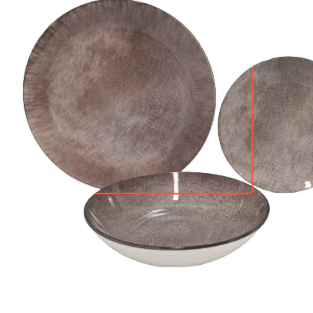 Welk Home - Servizio piatti da 18 pezzi tortora