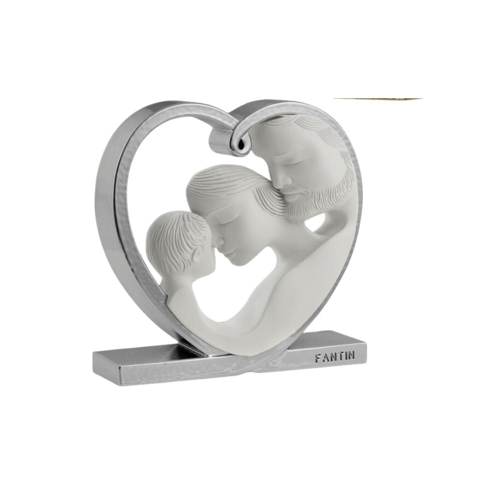 Fantin - Sacra Famiglia nel Cuore Bianca base Argento
