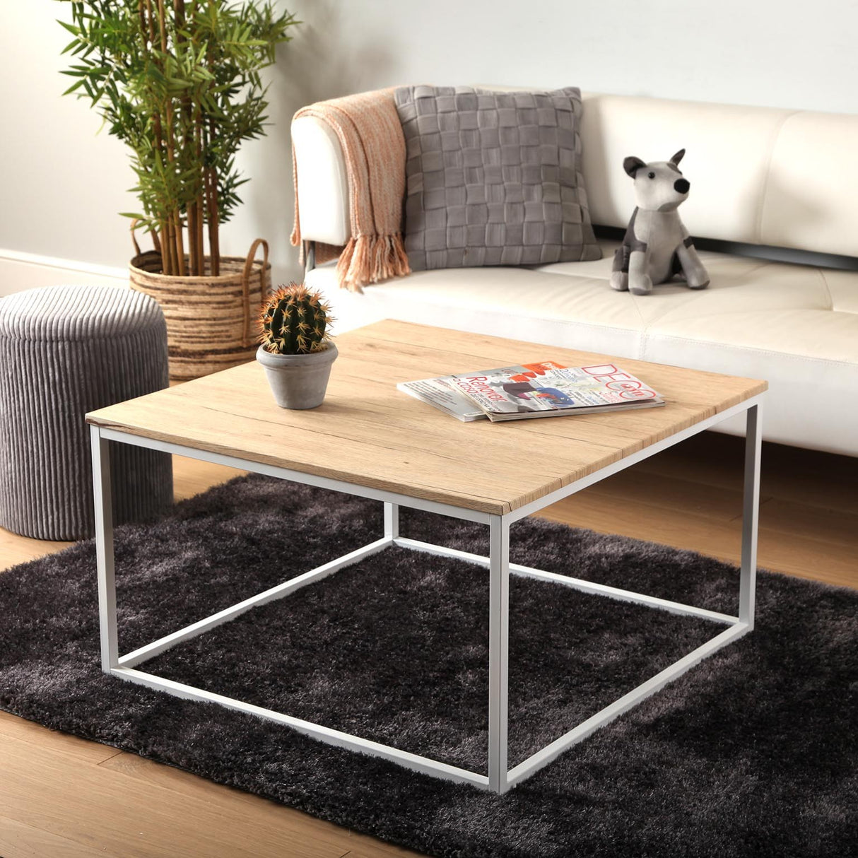 Versa - Tavolino quadrato legno chiaro