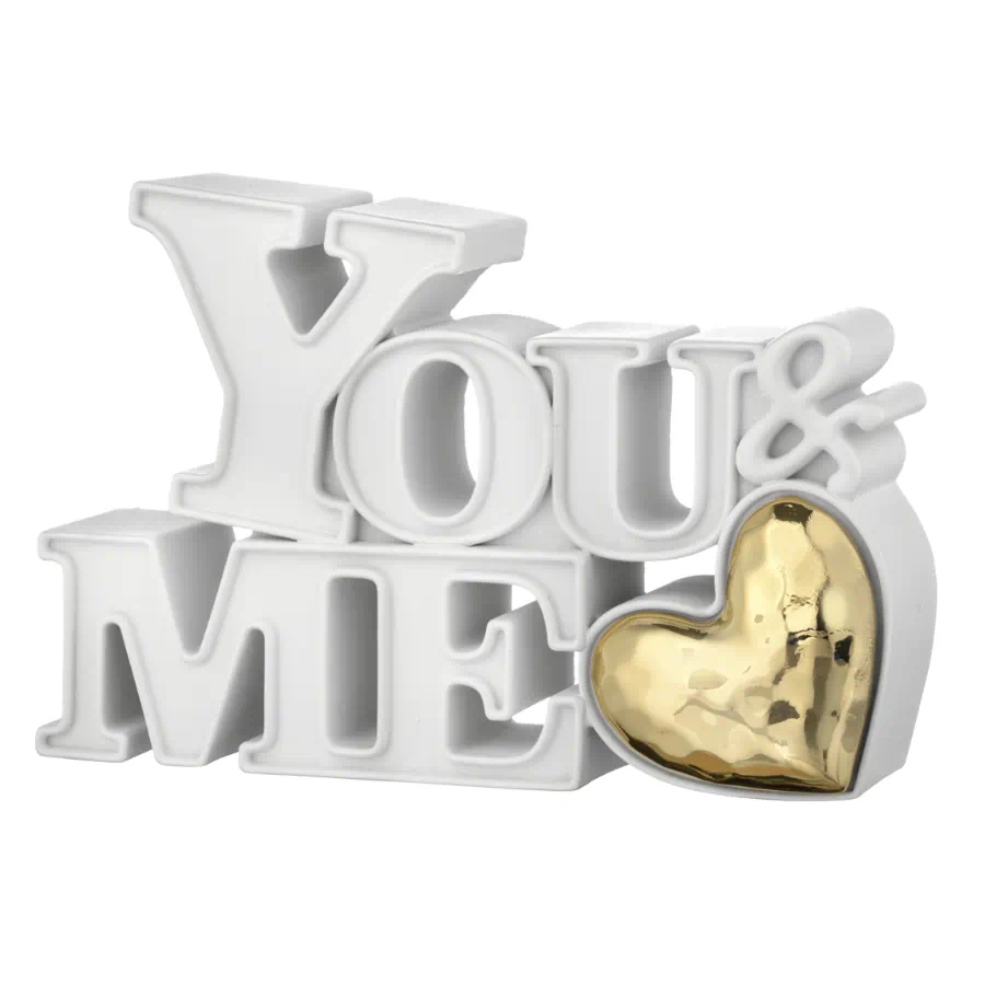 Bongelli - Scritta you & me 8×6 bianca