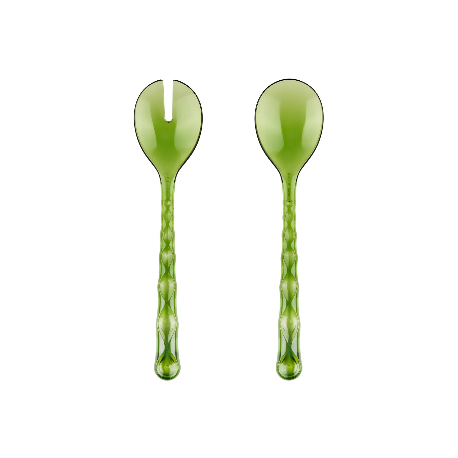 Guzzini - Posate insalata Vanity water lily green