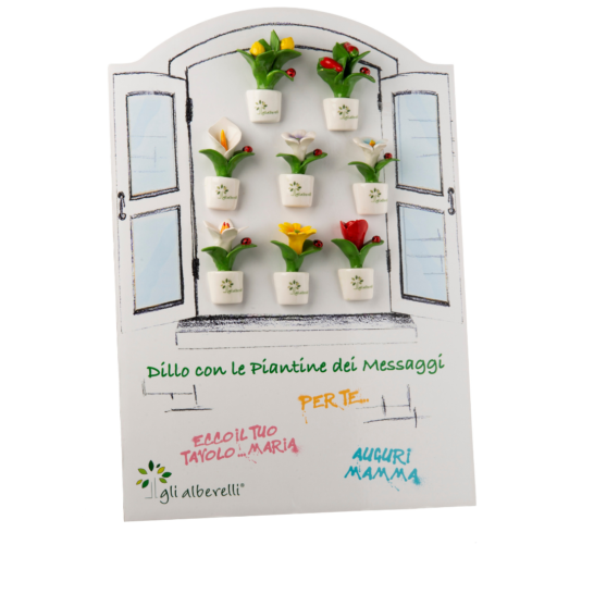 Gli Alberelli - kit 8 pz Magneti Fiori e Frutta