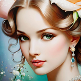 Mauro Ferretti - Dipinto su tela laccato fantasy con cornice B
