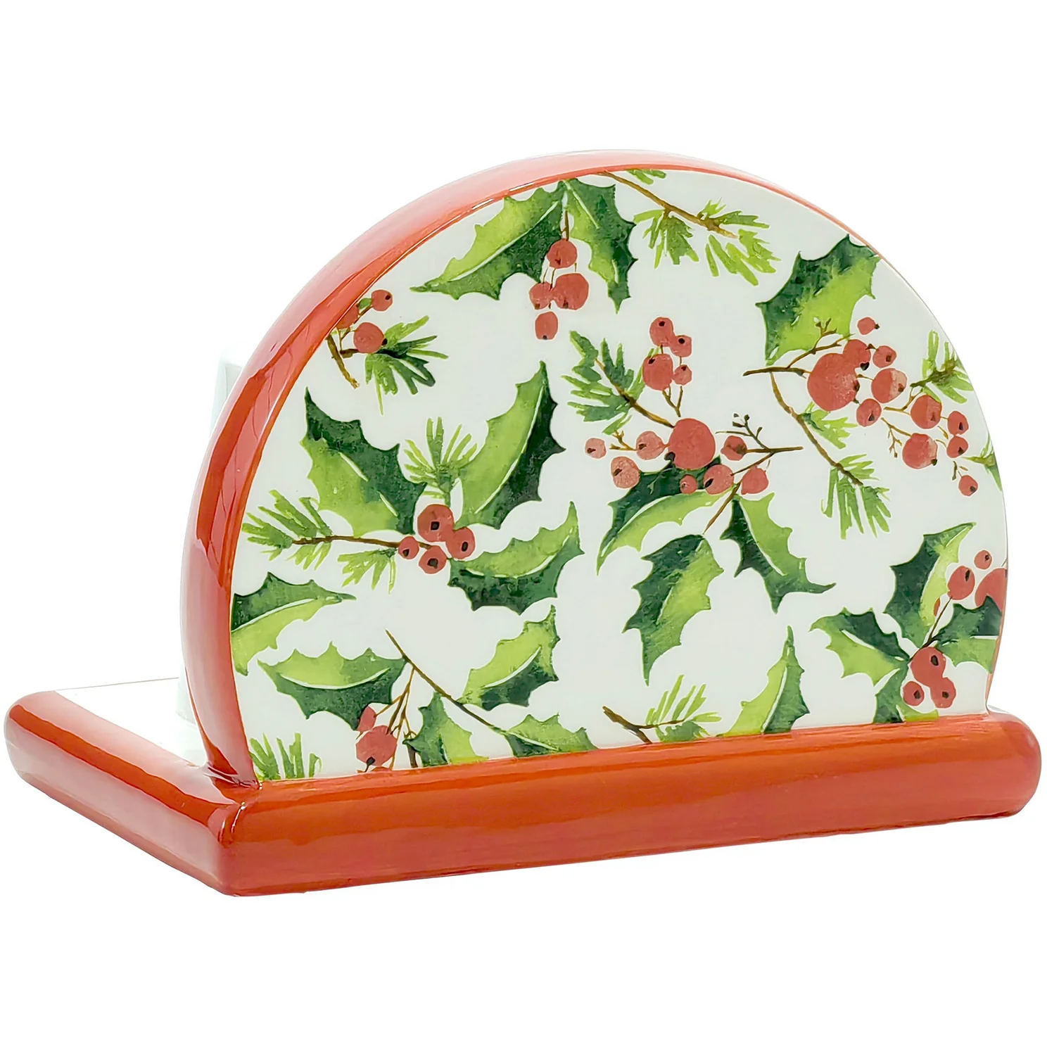 Vestiamo casa - Portabicchieri natalizio con decoro agrifoglio