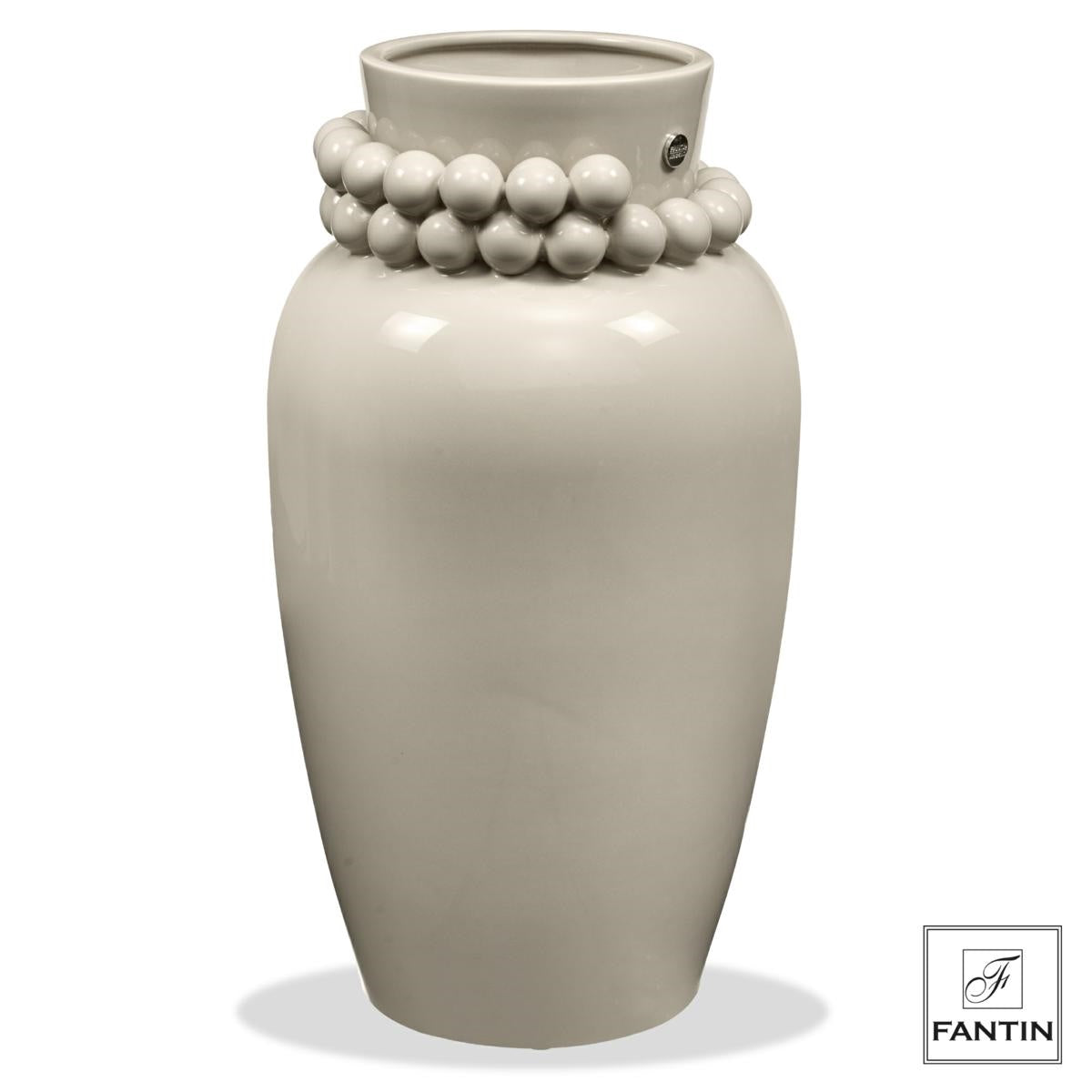 Fantin argenti - Vaso Ceramica Perle Tortora