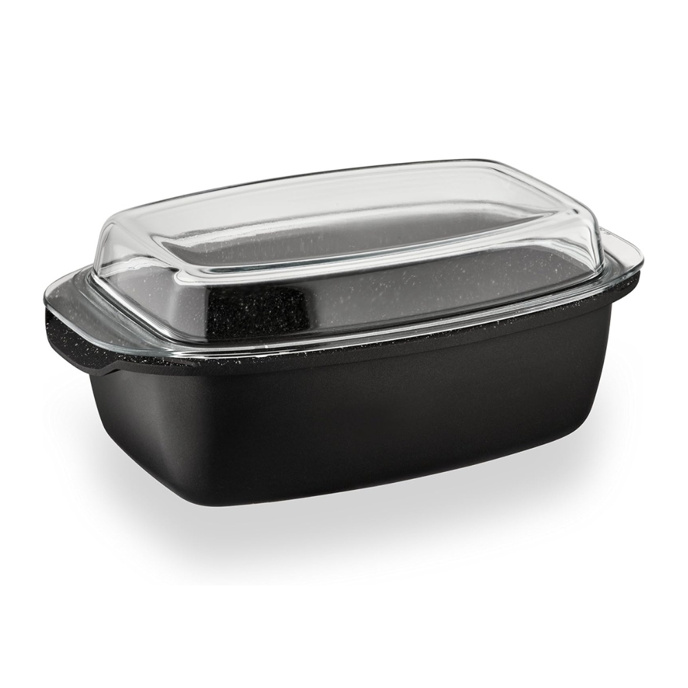 Barazzoni - Casseruola ovale con  coperchio in vetro temperato 40 x 22 cm