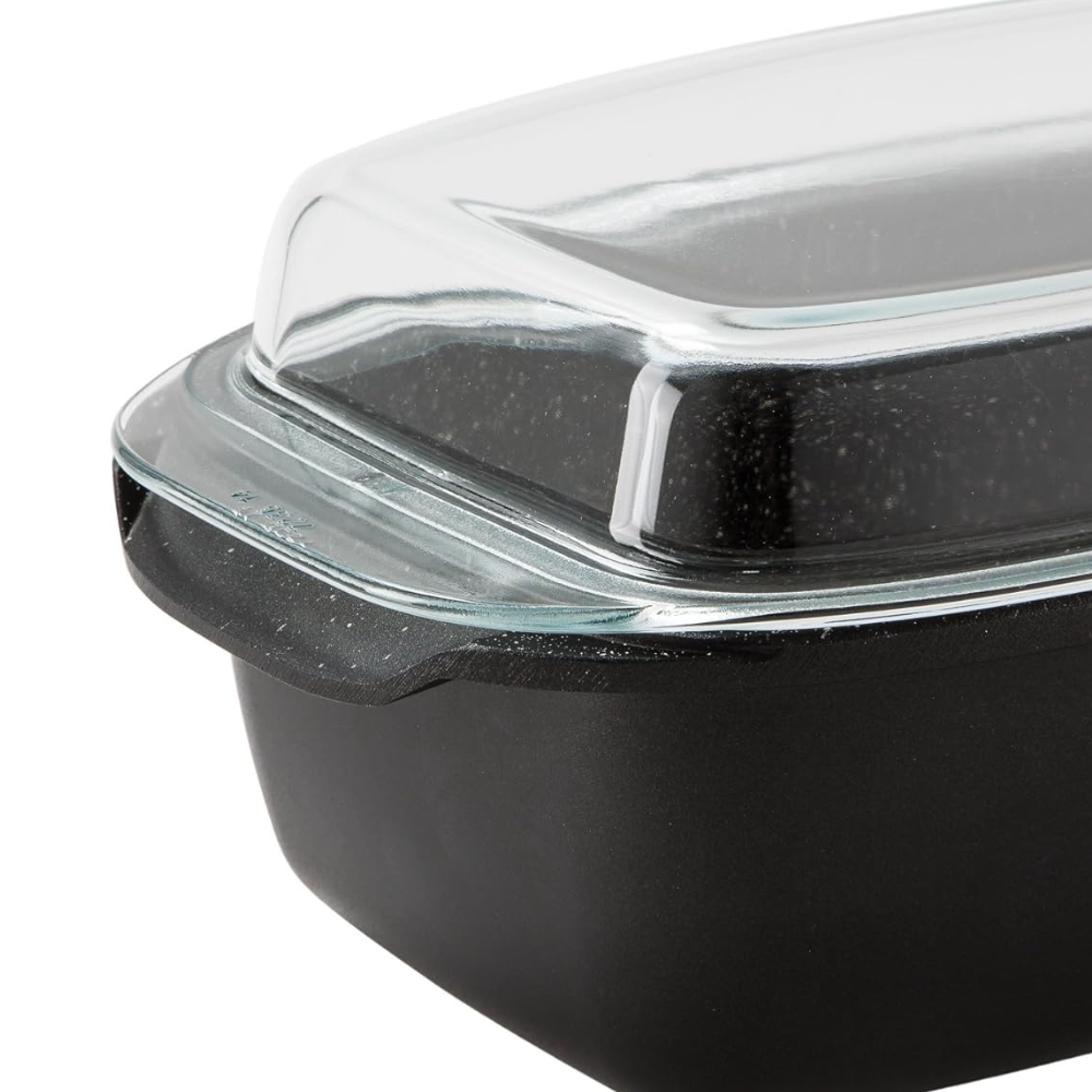 Barazzoni - Casseruola ovale con  coperchio in vetro temperato 40 x 22 cm