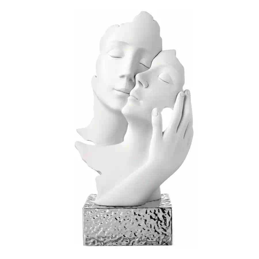 Bongelli - Scultura face mano h34 base argento