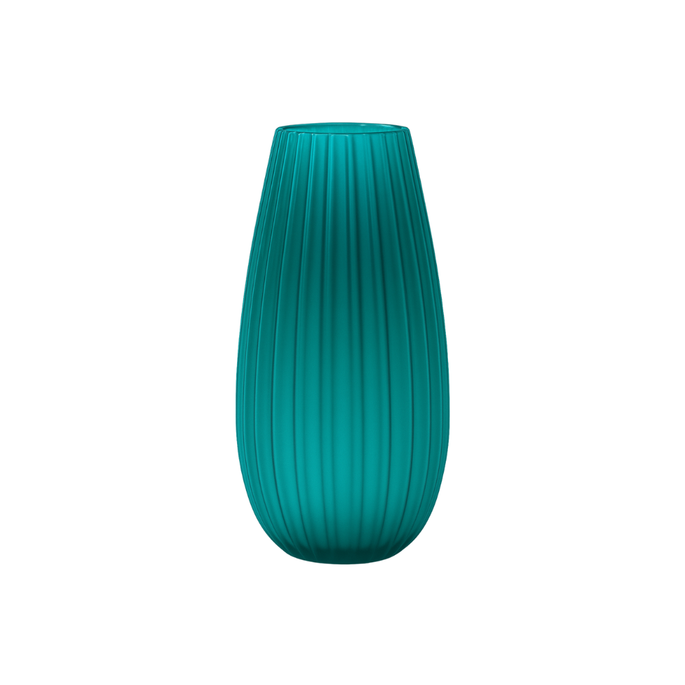 Gemi Glass - Vaso "Omega" Verde ottanio alto 30cm