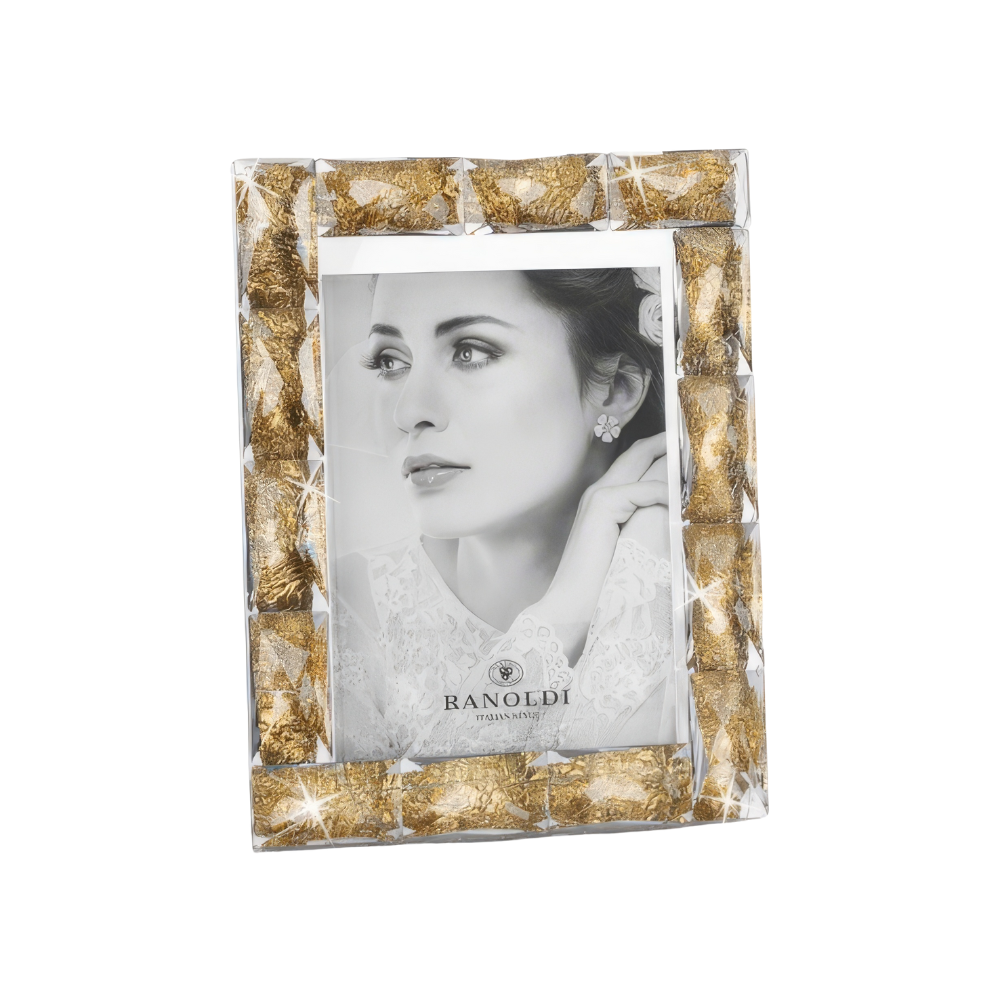 Ranoldi - Cornice mosaico oro foto 13 x 18