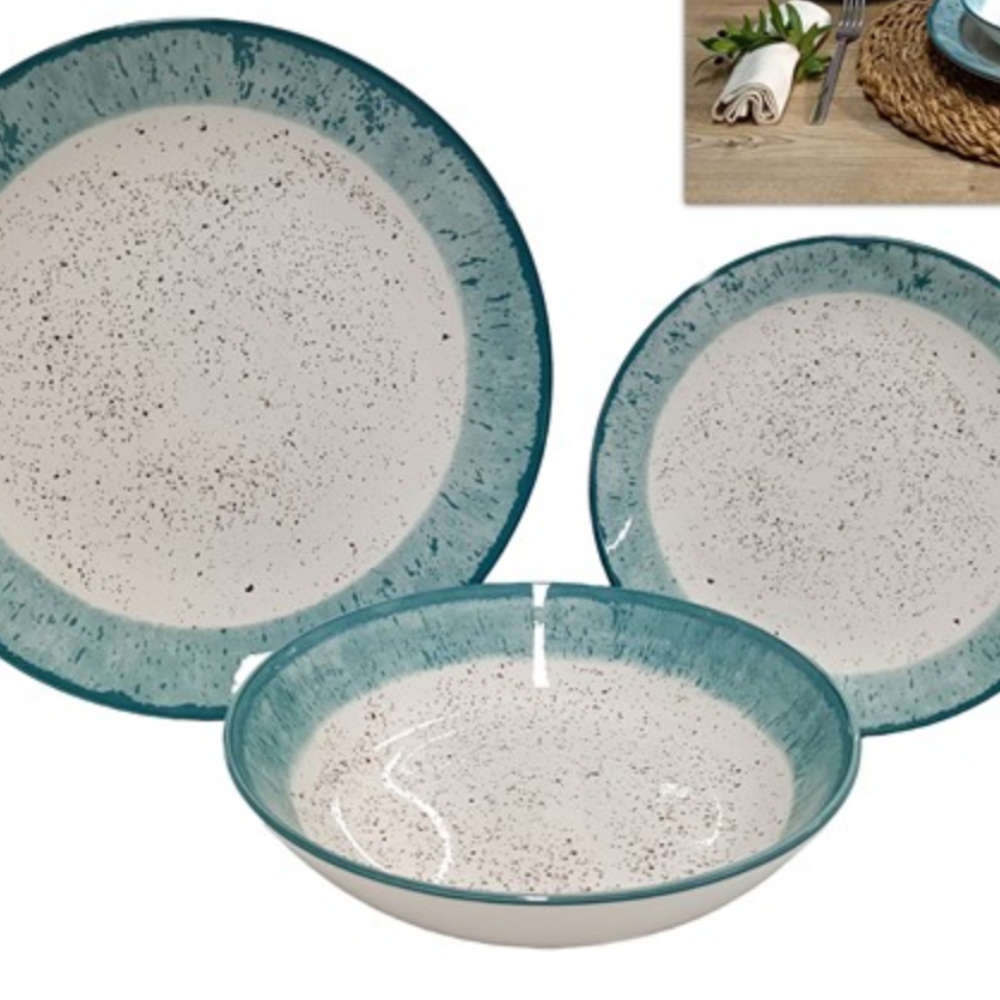 Due Esse - Servizio piatti porcellana 18 pezzi