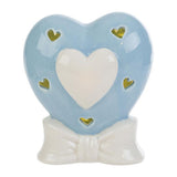 Le Stelle - Cuore Porcellana Led Celeste 8x6x10cm