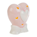 Le Stelle - Cuore Porcellana Led Rosa 8x6x10cm