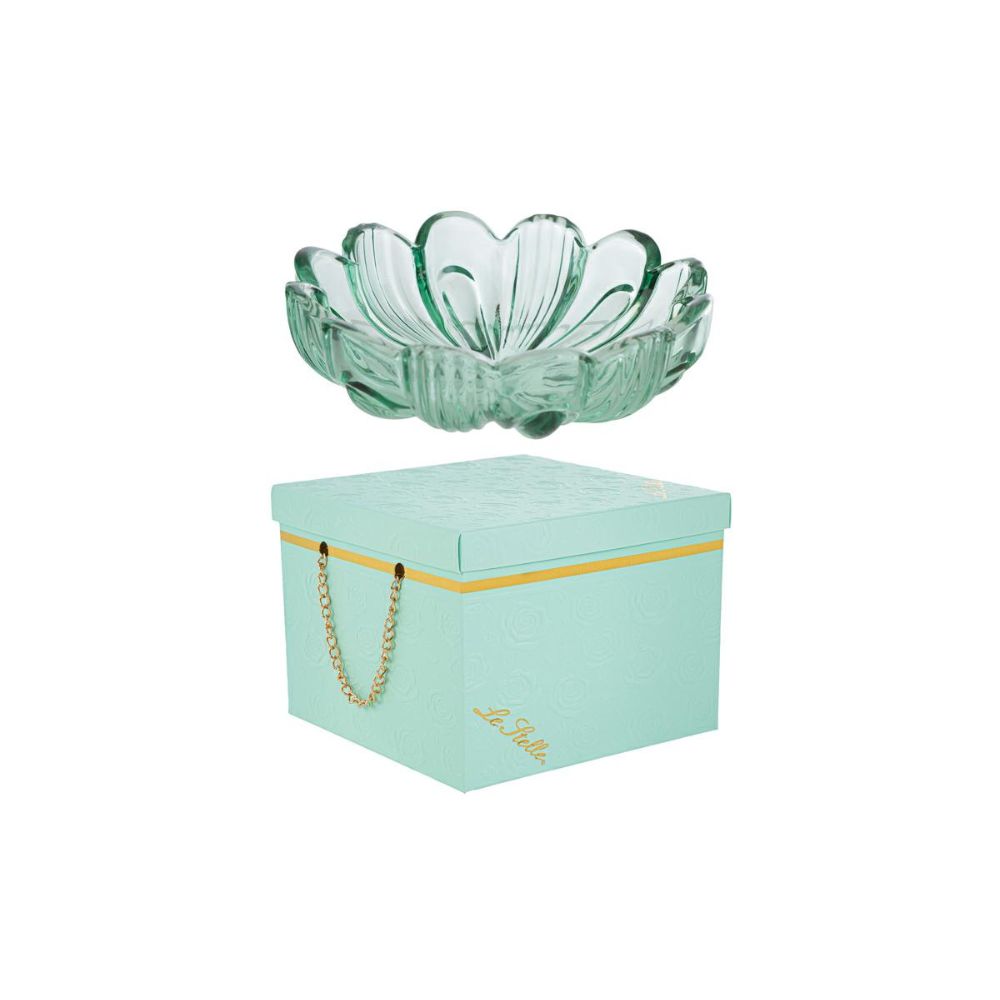 Le Stelle - Fiore Coppetta Vetro Menta 14x14xh. 4cm