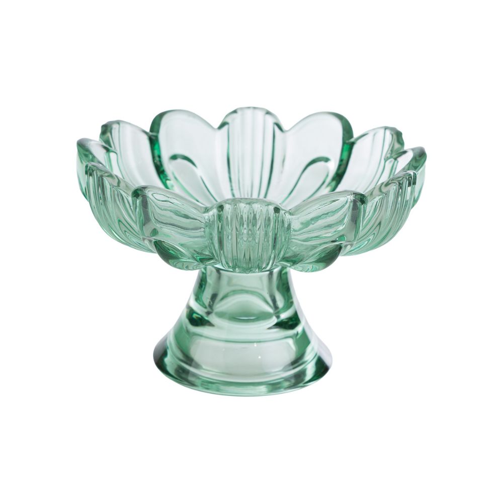 Le Stelle - Fiore Alzatina Vetro Menta 14x14xh. 9,5cm