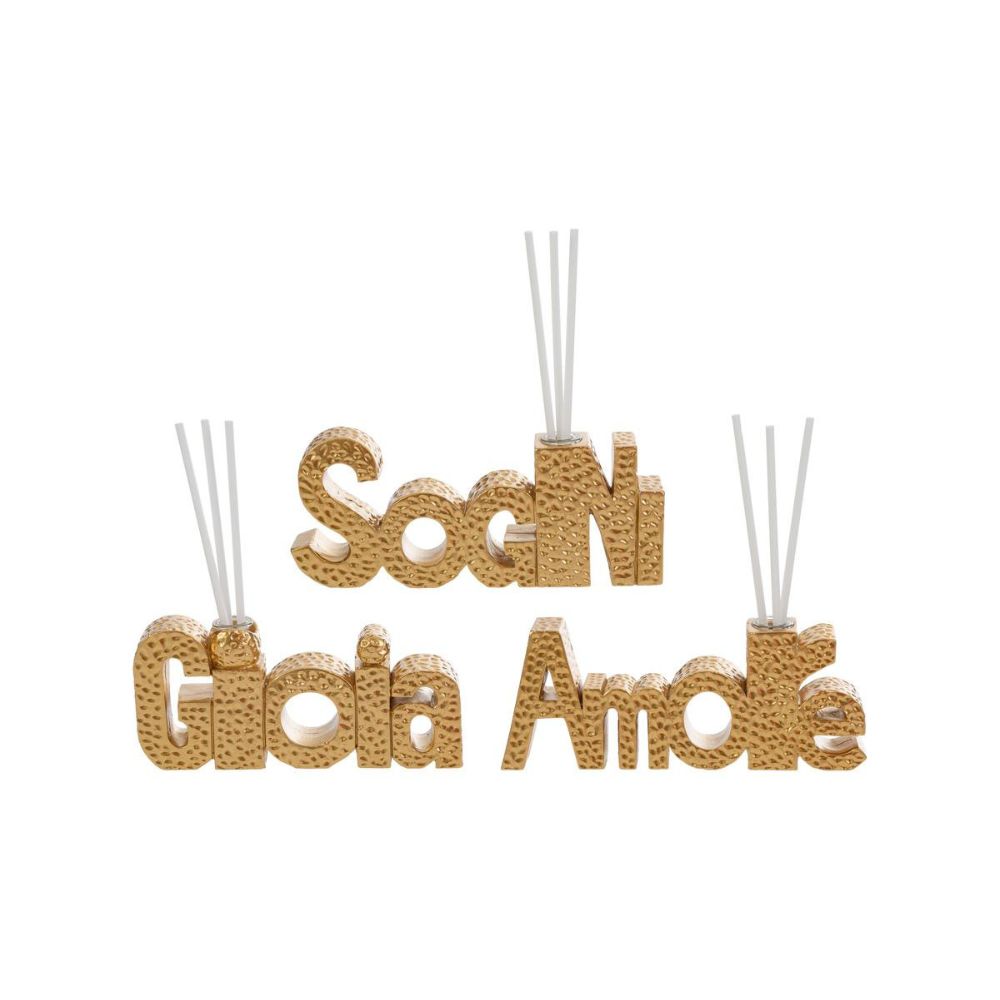 Le Stelle - Profumatore Scritte Resina Oro Amore