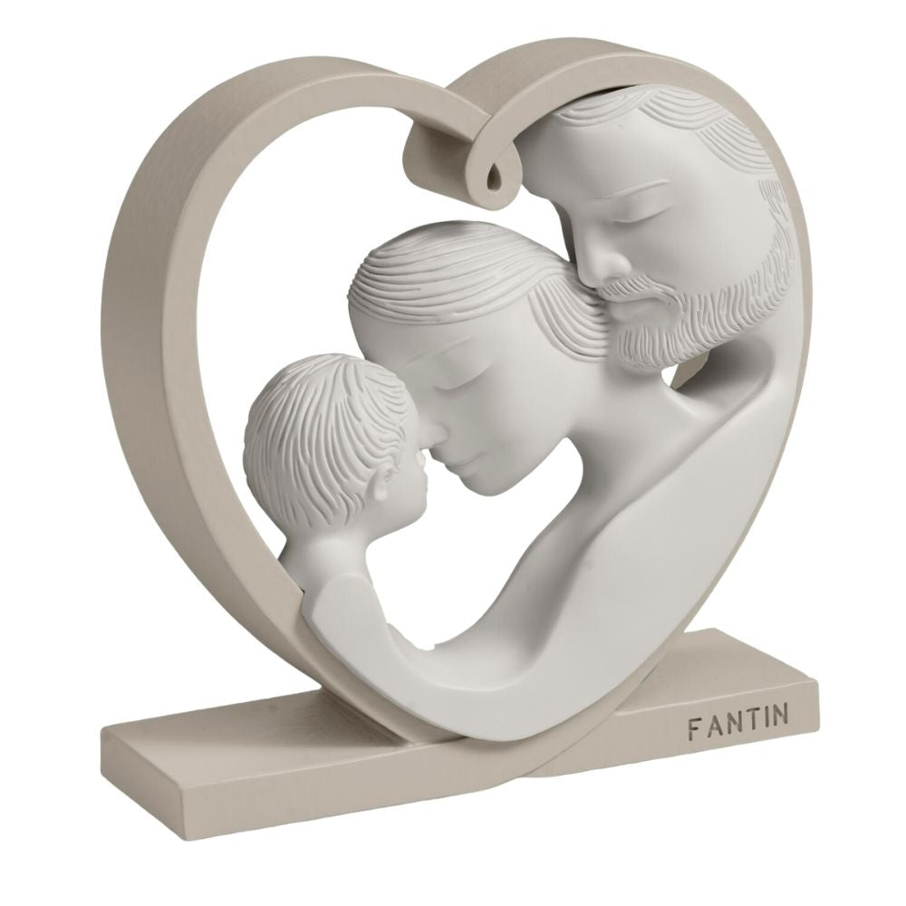 Fantin - Sacra Famiglia nel Cuore Bianca base Tortora