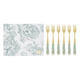 Le Stelle - Set 6 PZ Forchettine decorazione Verde 15 cm