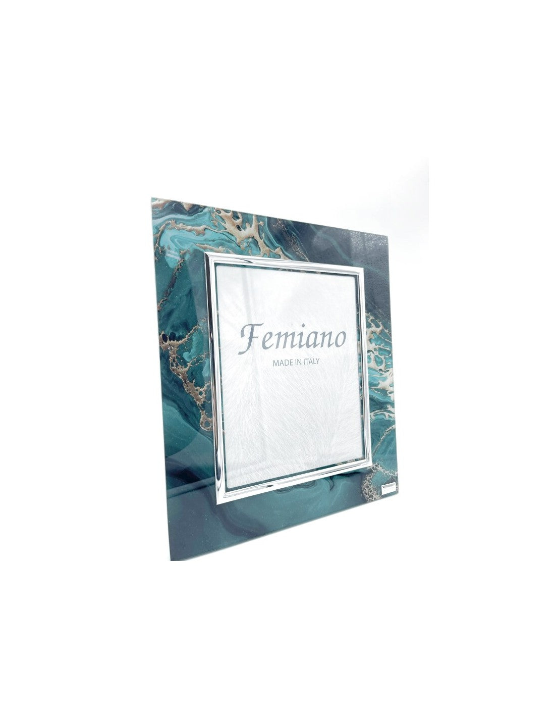 Femiano - Cornice portafoto in appoggio verde ed oro