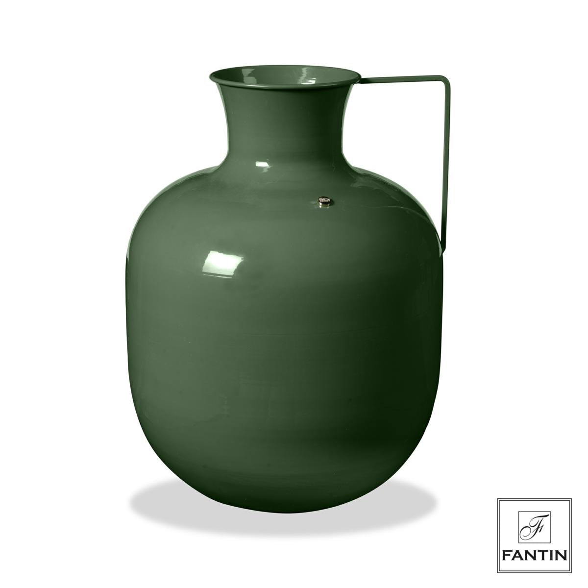 Fantin Argenti - Vaso metallo bottiglia verde